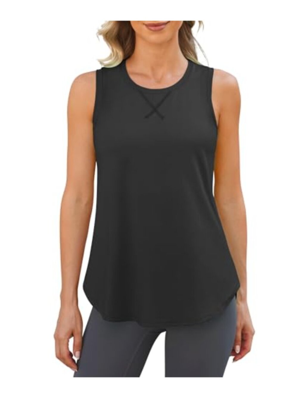 G4Free High Neck Racerback Workout Tank Top Women Loose Fitness Gym Yoga